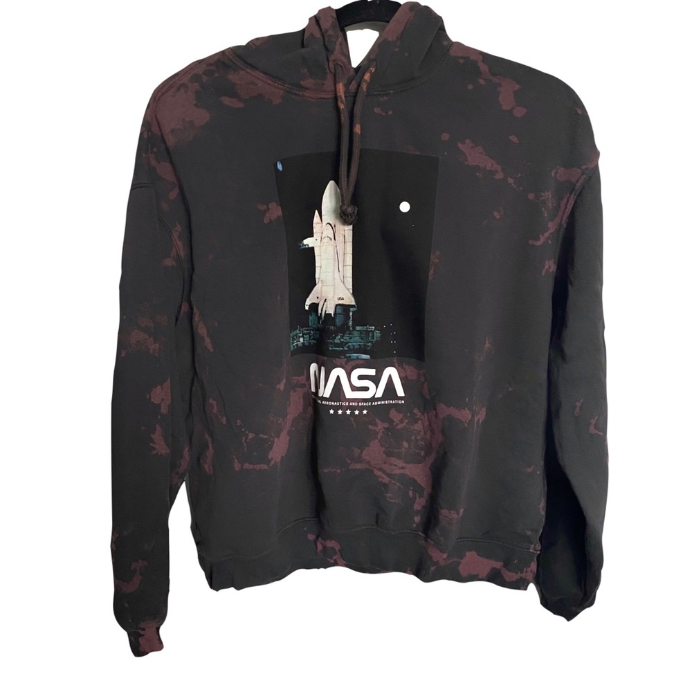 BRAND NEW BLEACHED NASA HOODED SWEATER